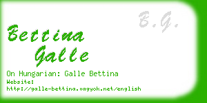 bettina galle business card